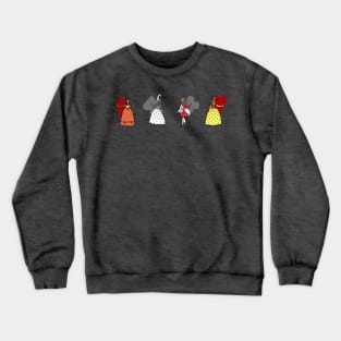 Fantasy Bridge Mix - Playing Card Queens Crewneck Sweatshirt